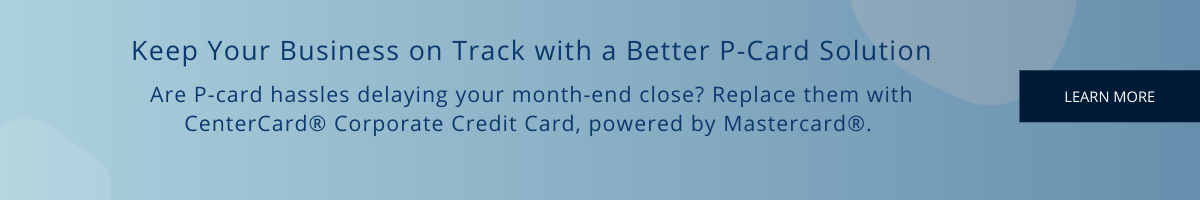 Replace p-cards with centercard corporate credit card