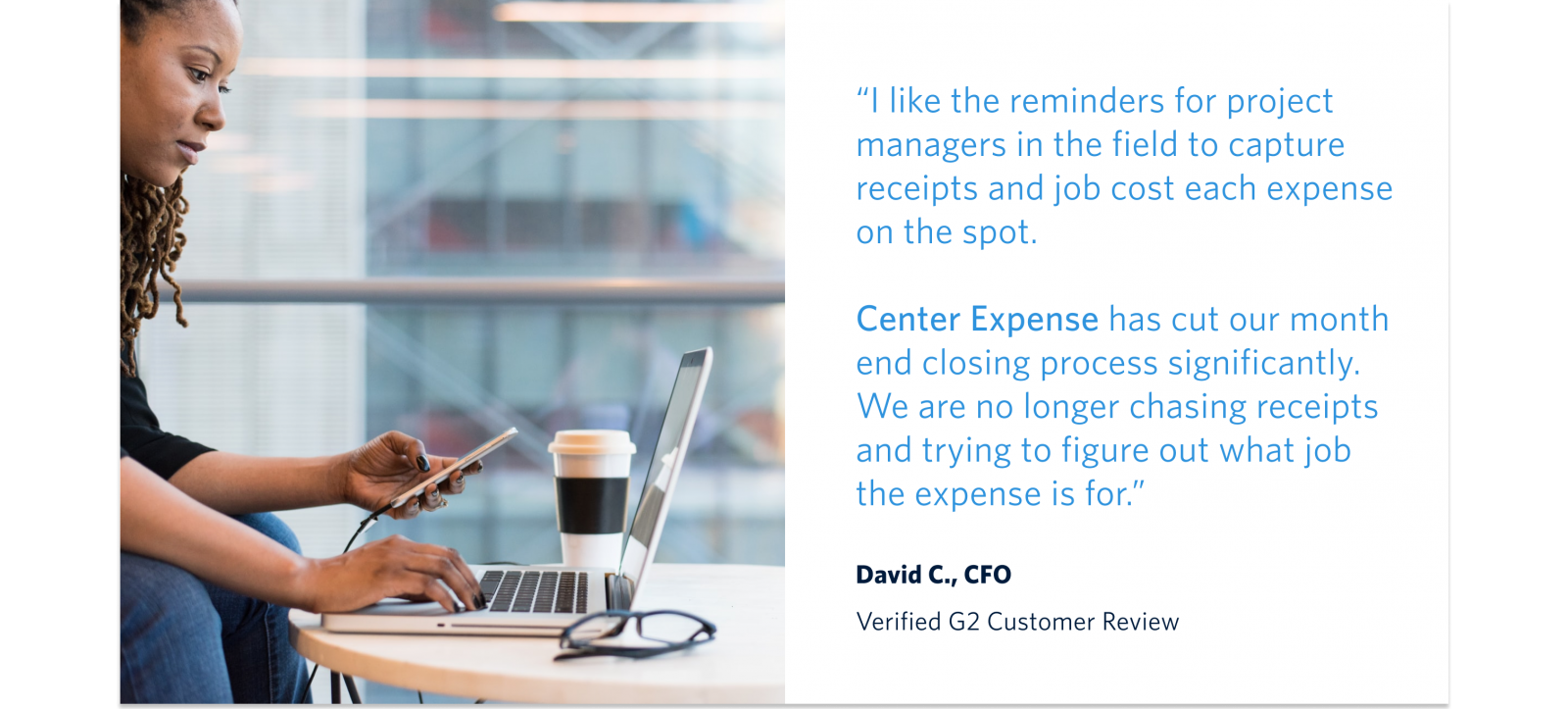G2 Customer Review of Center for Billable Expenses