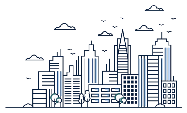 Illustration of a city skyline