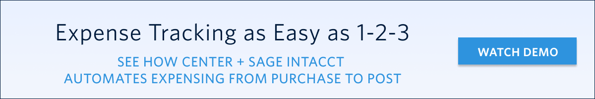 center expense management integrates with sage intacct